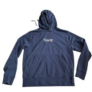 Nike Hoodie midnight navy blue white center logo adult Small hooded sweatshirt